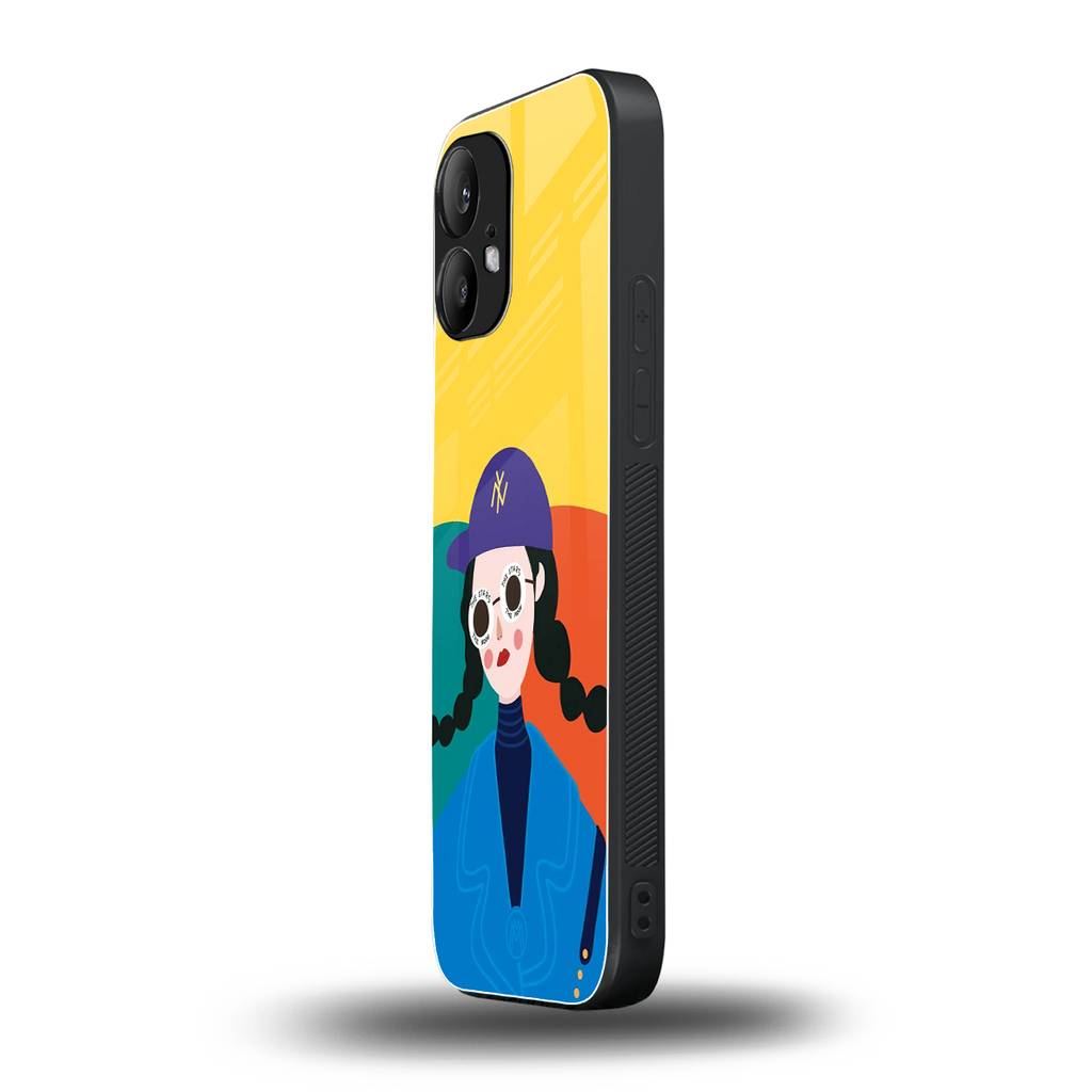 psychedelic chic back phone cover | glass case for nothing phone 2