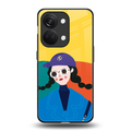 psychedelic chic back phone cover | glass case for oneplus nord 3