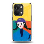 psychedelic chic back phone cover | glass case for oneplus nord 3