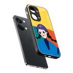 psychedelic chic back phone cover | glass case for oneplus nord 3