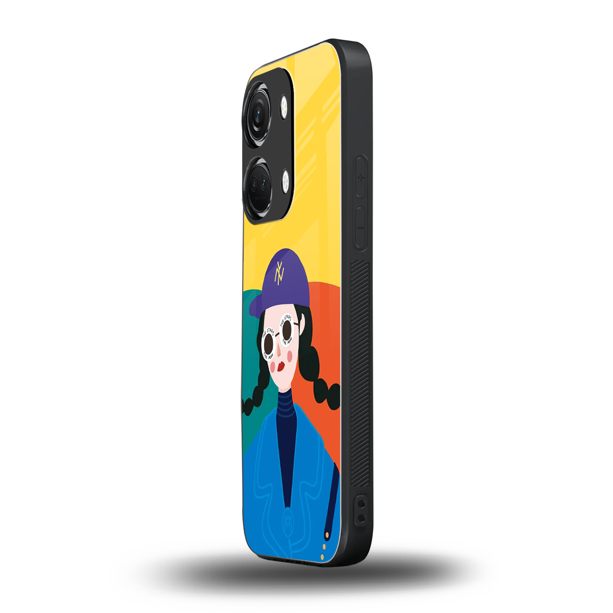 psychedelic chic back phone cover | glass case for oneplus nord 3