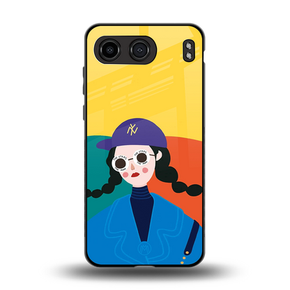 psychedelic chic back phone cover | glass case for oneplus nord 4