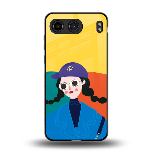 psychedelic chic back phone cover | glass case for oneplus nord 4