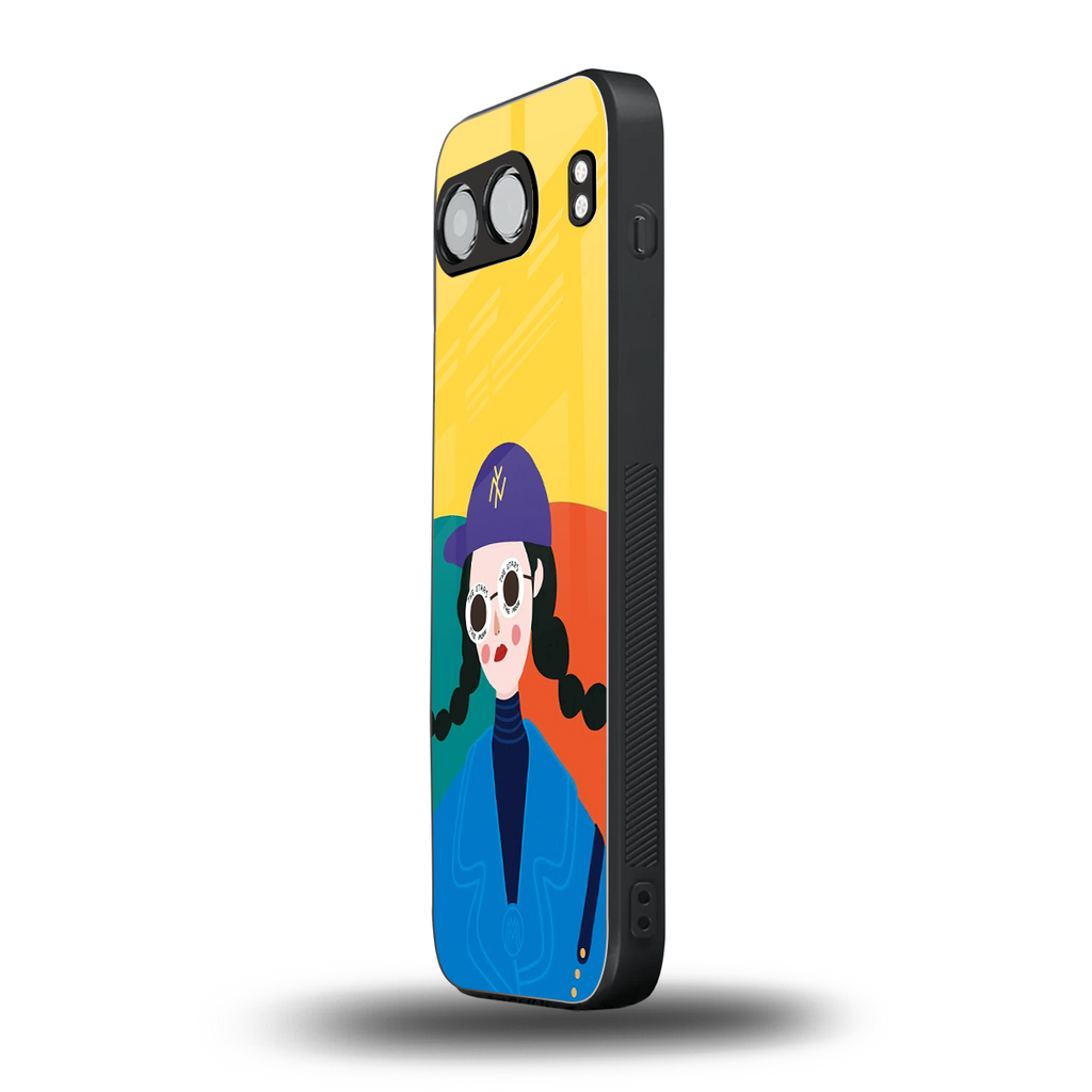 psychedelic chic back phone cover | glass case for oneplus nord 4