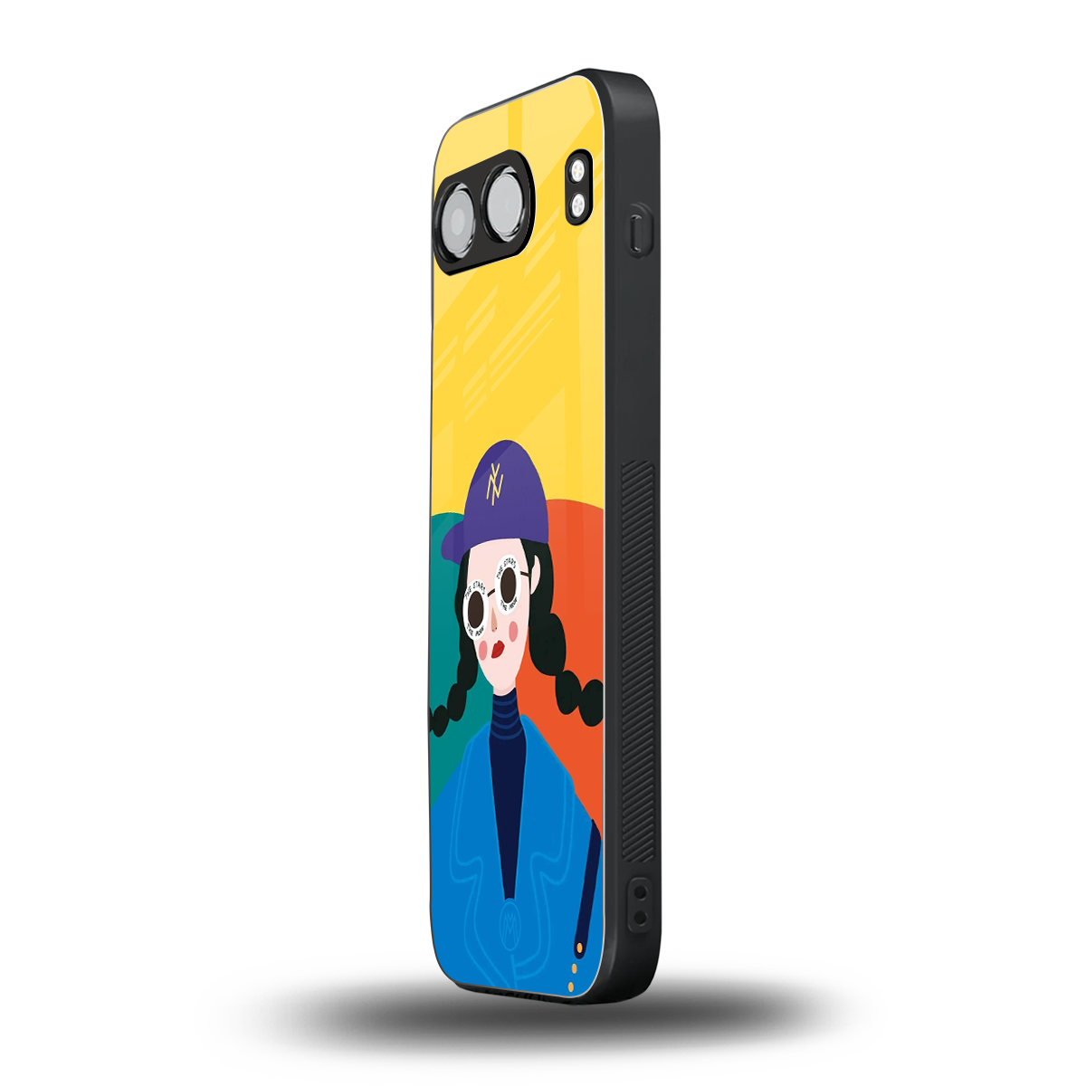 psychedelic chic back phone cover | glass case for oneplus nord 4