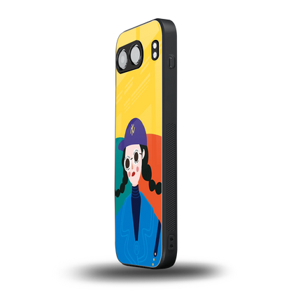 psychedelic chic back phone cover | glass case for oneplus nord 4