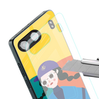 psychedelic chic back phone cover | glass case for oneplus nord 4