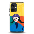 psychedelic chic back phone cover | glass case for oneplus nord ce 3