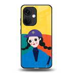 psychedelic chic back phone cover | glass case for oneplus nord ce 3