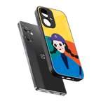 psychedelic chic back phone cover | glass case for oneplus nord ce 3