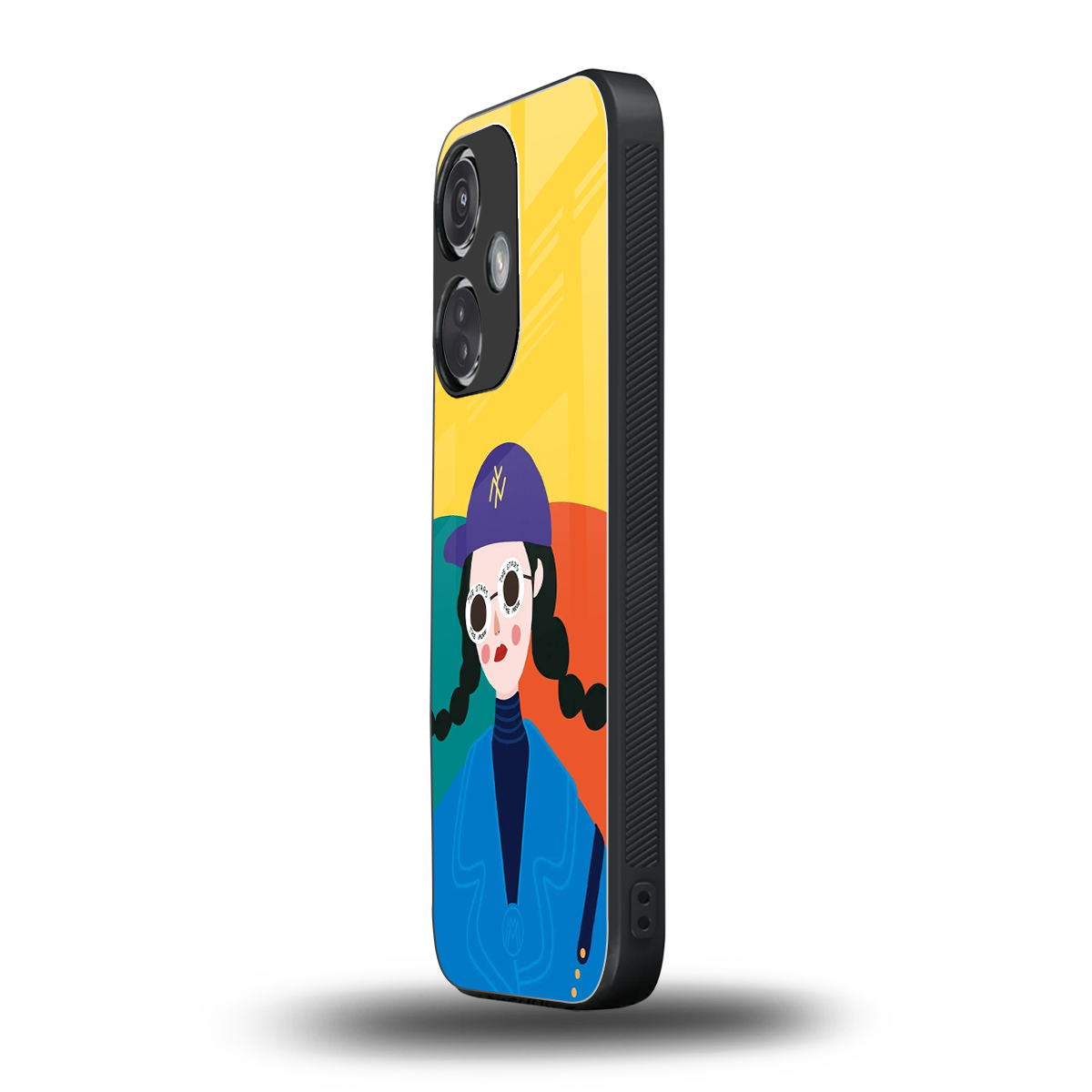psychedelic chic back phone cover | glass case for oneplus nord ce 3