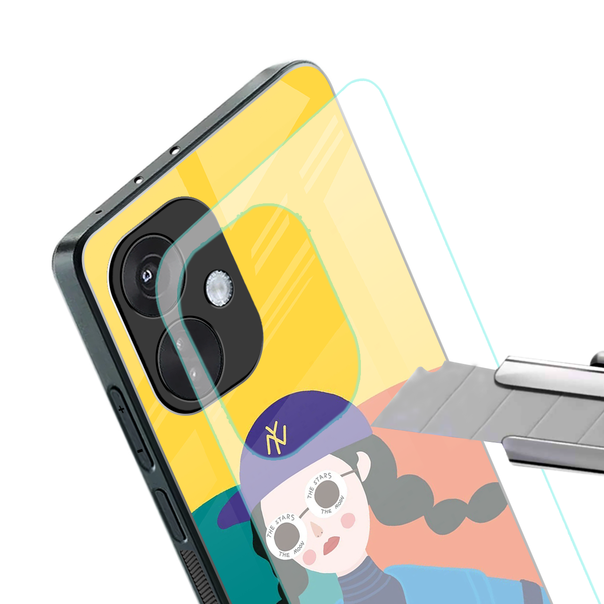 psychedelic chic back phone cover | glass case for oneplus nord ce 3