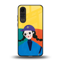 psychedelic chic back phone cover | glass case for oneplus nord ce 4 lite