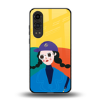psychedelic chic back phone cover | glass case for oneplus nord ce 4 lite