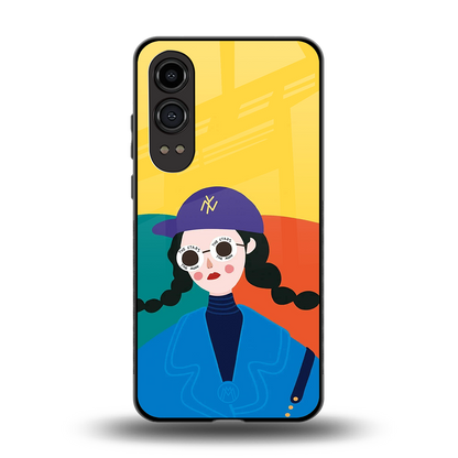 psychedelic chic back phone cover | glass case for oneplus nord ce 4 lite