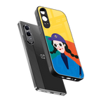 psychedelic chic back phone cover | glass case for oneplus nord ce 4 lite