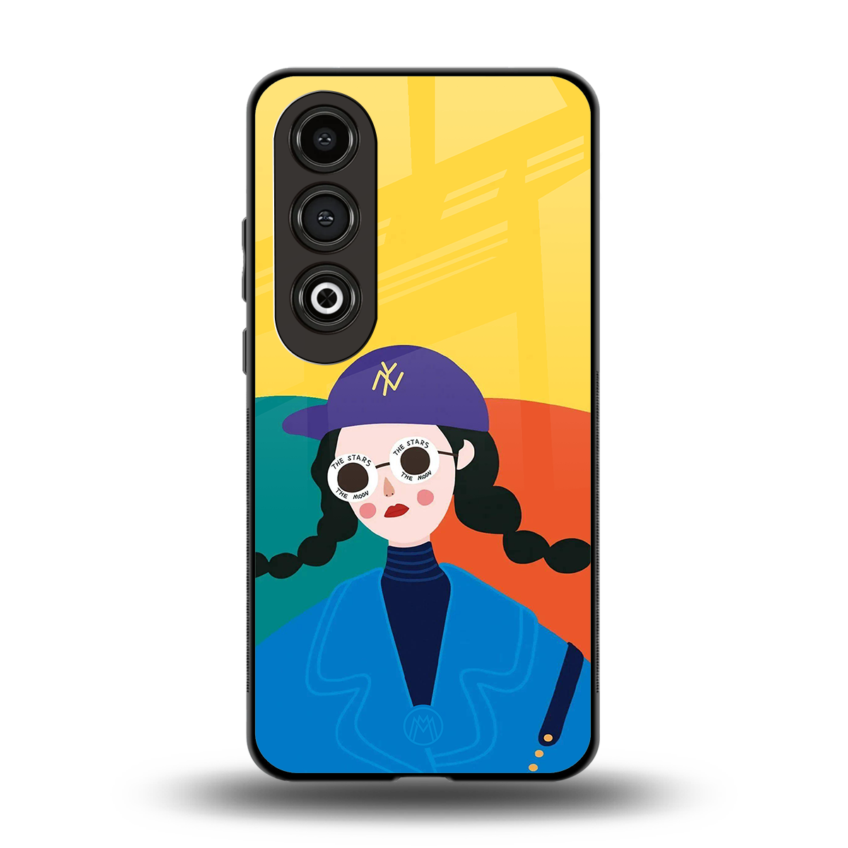 psychedelic chic back phone cover | glass case for oneplus nord ce 4