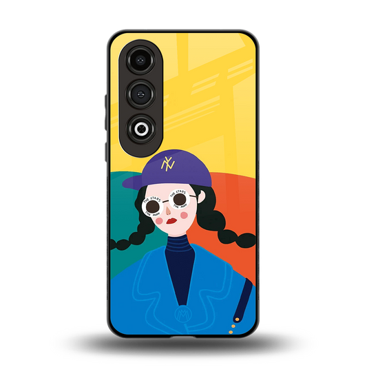 psychedelic chic back phone cover | glass case for oneplus nord ce 4