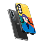 psychedelic chic back phone cover | glass case for oneplus nord ce 4