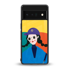 psychedelic chic back phone cover | glass case for google pixel 6 pro
