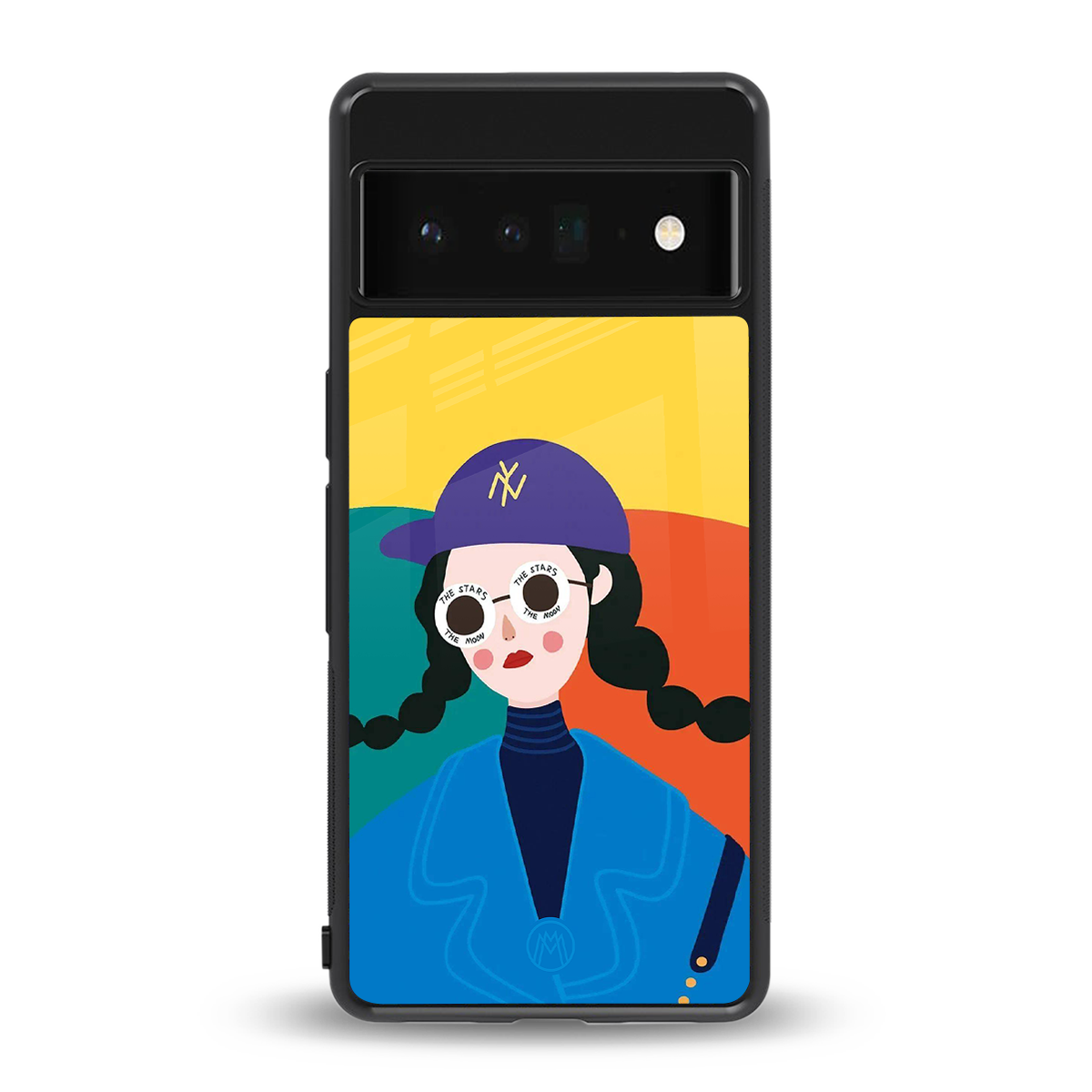psychedelic chic back phone cover | glass case for google pixel 6 pro