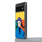 psychedelic chic back phone cover | glass case for google pixel 6 pro