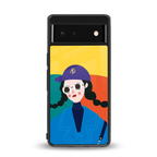psychedelic chic back phone cover | glass case for google pixel 6