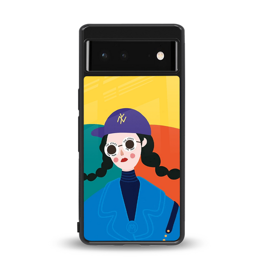 psychedelic chic back phone cover | glass case for Google Pixel 6A