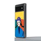 psychedelic chic back phone cover | glass case for google pixel 6