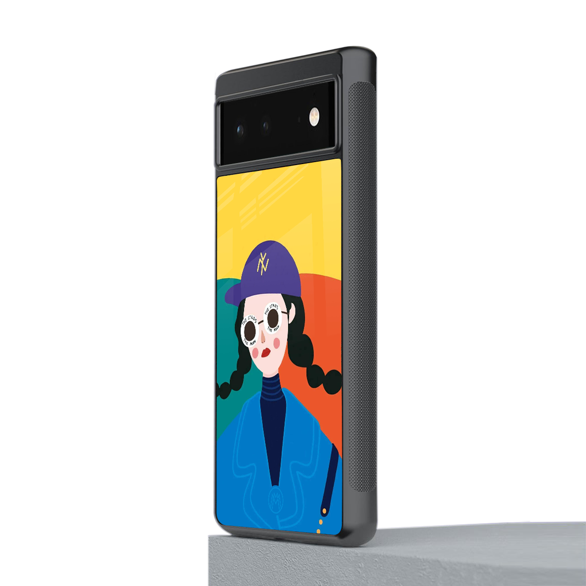 psychedelic chic back phone cover | glass case for google pixel 6