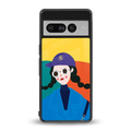 psychedelic chic back phone cover | glass case for google pixel 7 pro