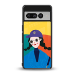 psychedelic chic back phone cover | glass case for google pixel 7 pro