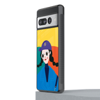 psychedelic chic back phone cover | glass case for google pixel 7 pro