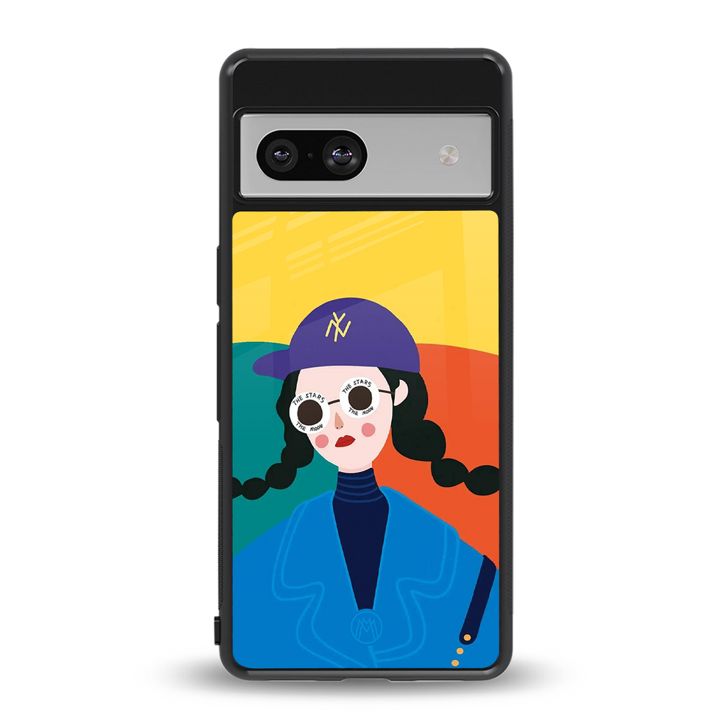 psychedelic chic back phone cover | glass case for Google Pixel 7