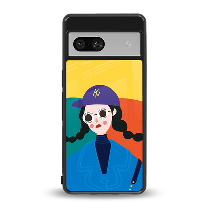 psychedelic chic back phone cover | glass case for Google Pixel 7