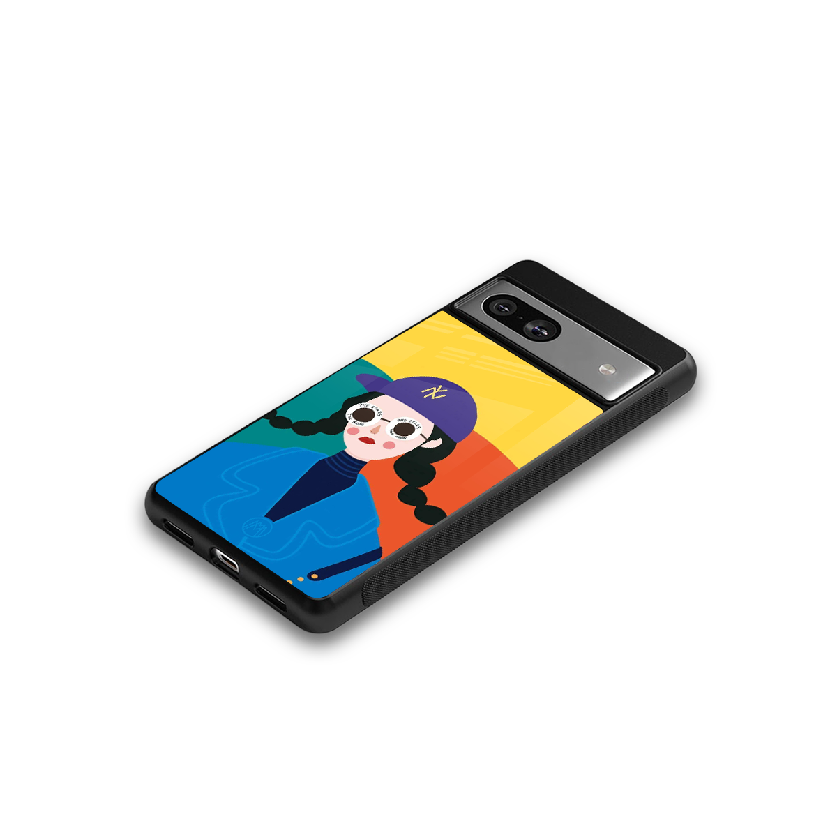 psychedelic chic back phone cover | glass case for Google Pixel 7A