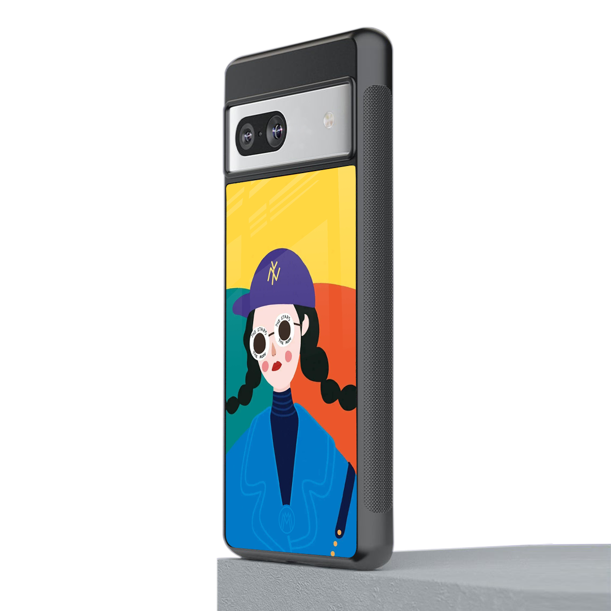 psychedelic chic back phone cover | glass case for Google Pixel 7A
