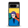 psychedelic chic back phone cover | glass case for google pixel 8 pro