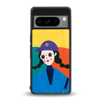 psychedelic chic back phone cover | glass case for google pixel 8 pro