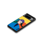 psychedelic chic back phone cover | glass case for google pixel 8 pro