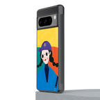 psychedelic chic back phone cover | glass case for google pixel 8 pro