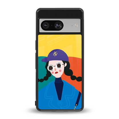 psychedelic chic back phone cover | glass case for Google Pixel 8