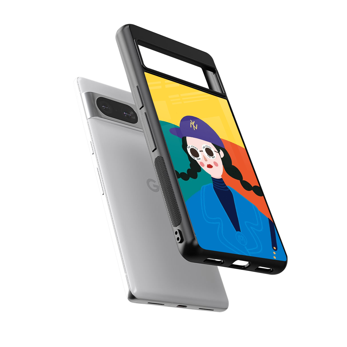 psychedelic chic back phone cover | glass case for Google Pixel 8