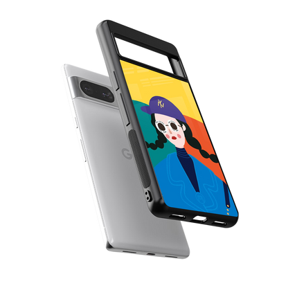 psychedelic chic back phone cover | glass case for Google Pixel 8