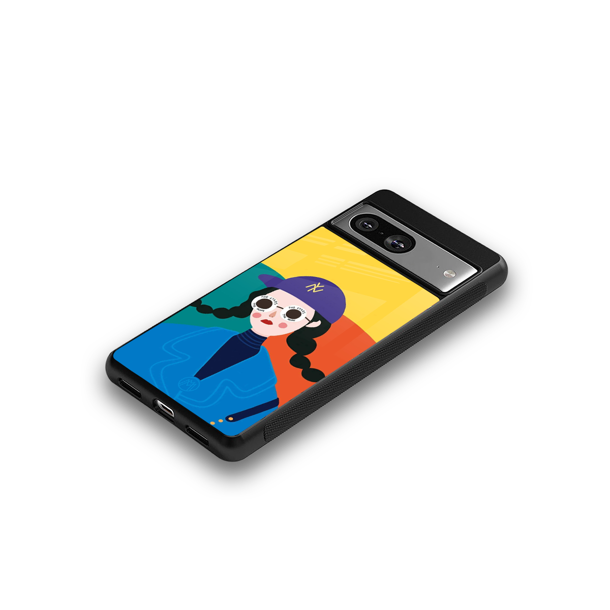 psychedelic chic back phone cover | glass case for Google Pixel 8