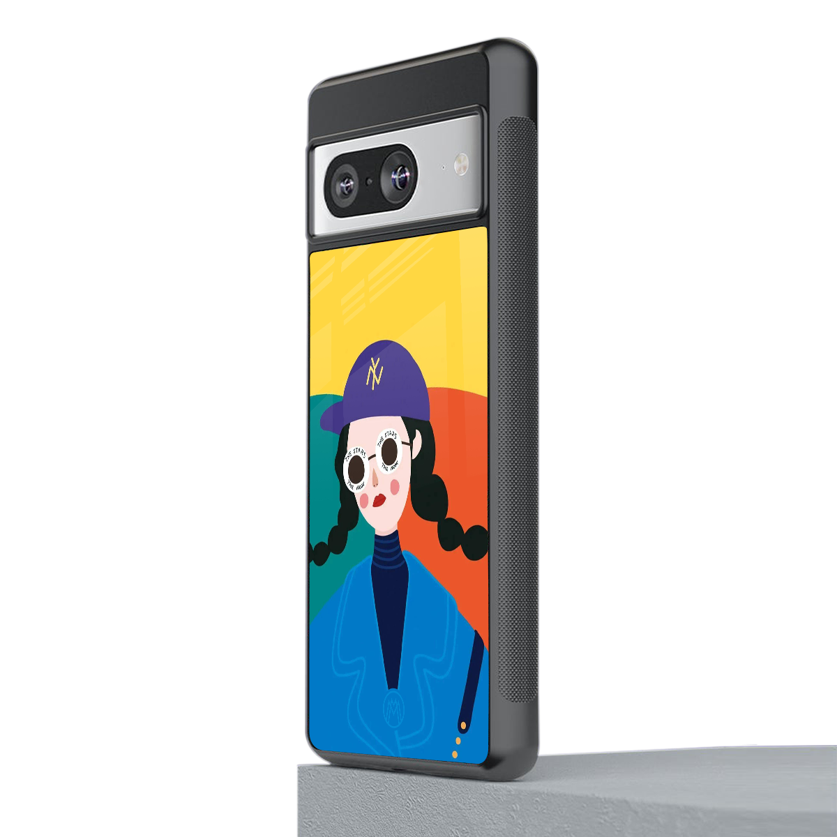 psychedelic chic back phone cover | glass case for Google Pixel 8