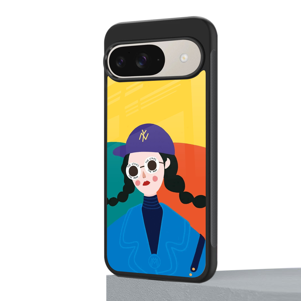 psychedelic chic back phone cover | glass case for google pixel 9