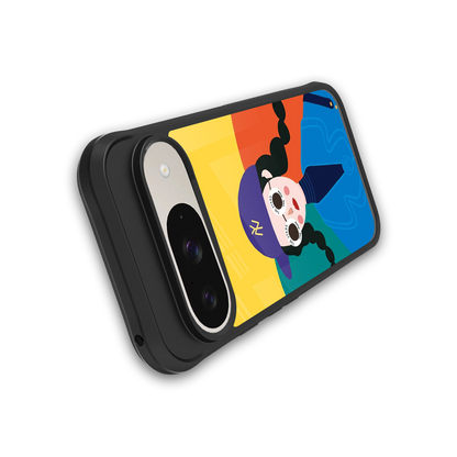 psychedelic chic back phone cover | glass case for google pixel 9