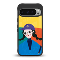 psychedelic chic back phone cover | glass case for google pixel 9 pro