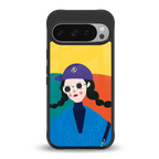 psychedelic chic back phone cover | glass case for google pixel 9 pro